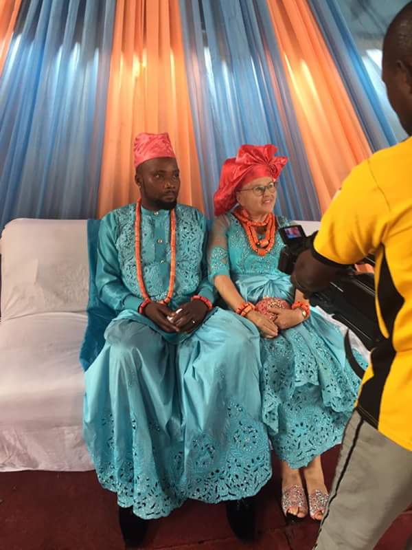Onoriode Samuel Nigerian Man Marries Older Oyinbo Woman Photos Video Events Nigeria
