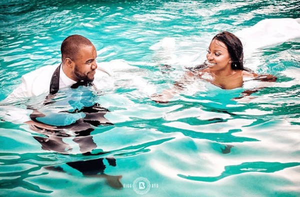 Couples Jumped Into Swimming Pool Fully Dressed In Their Wedding Suit Celebrities Nigeria 7795