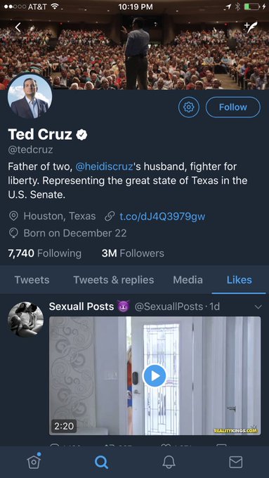 Senator Ted Cruz Caught W