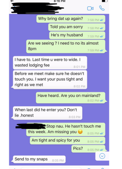 Husband Shares Shocking Screenshots Of His Wifes Chat With Her Lover - Romance image image