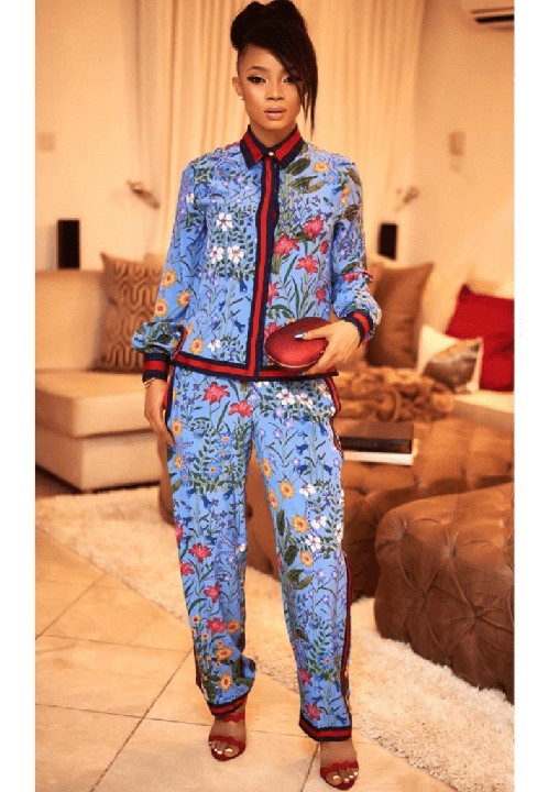 Toke Makinwa Wears A  Gucci Pajamas Set (Photos) - Celebrities -  Nigeria