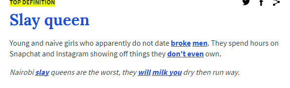 Hilarious Definition Of Slay Queen In The Urban Dictionary