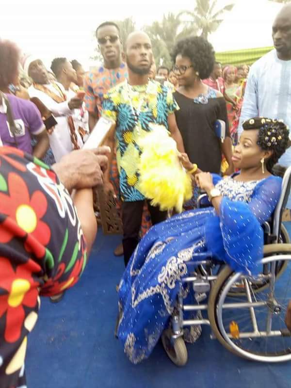 Physically Challenged Lady On A Wheelchair Weds In Akwa Ibom Photos Events Nigeria