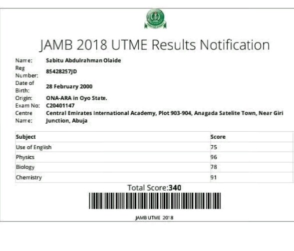 311 Not The Highest Jamb 2018 Score; A Blogger Scored 337 Education