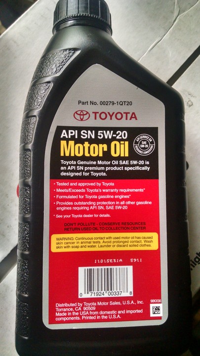 US Engine Oils - Toyota Motor Oil(5w20) - Autos (40) - Nigeria