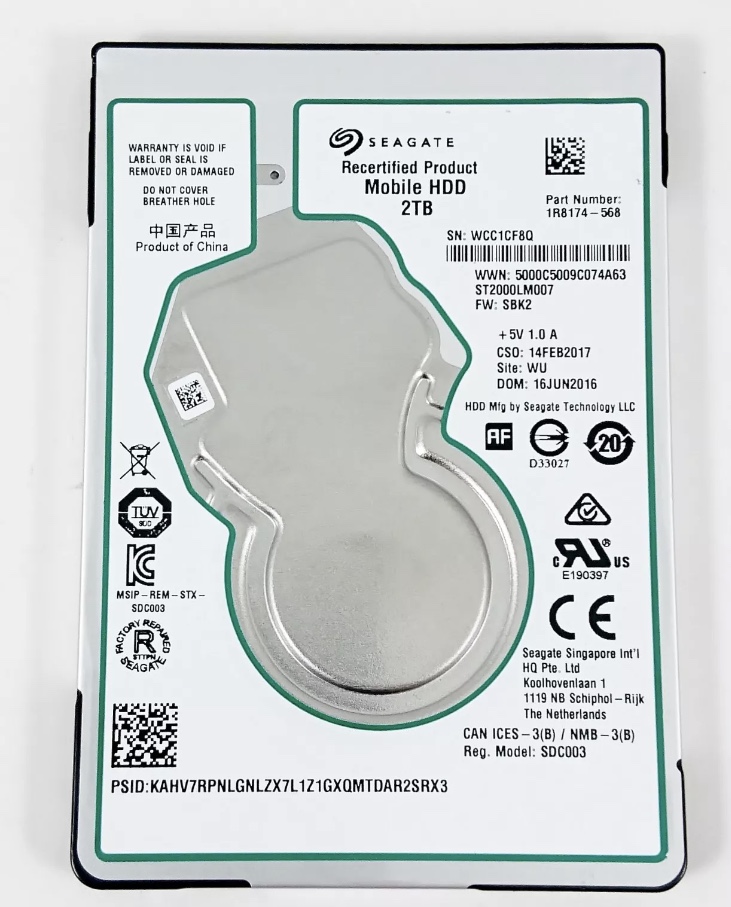 Seagate mobile hdd 2tb st2000lm007 починить