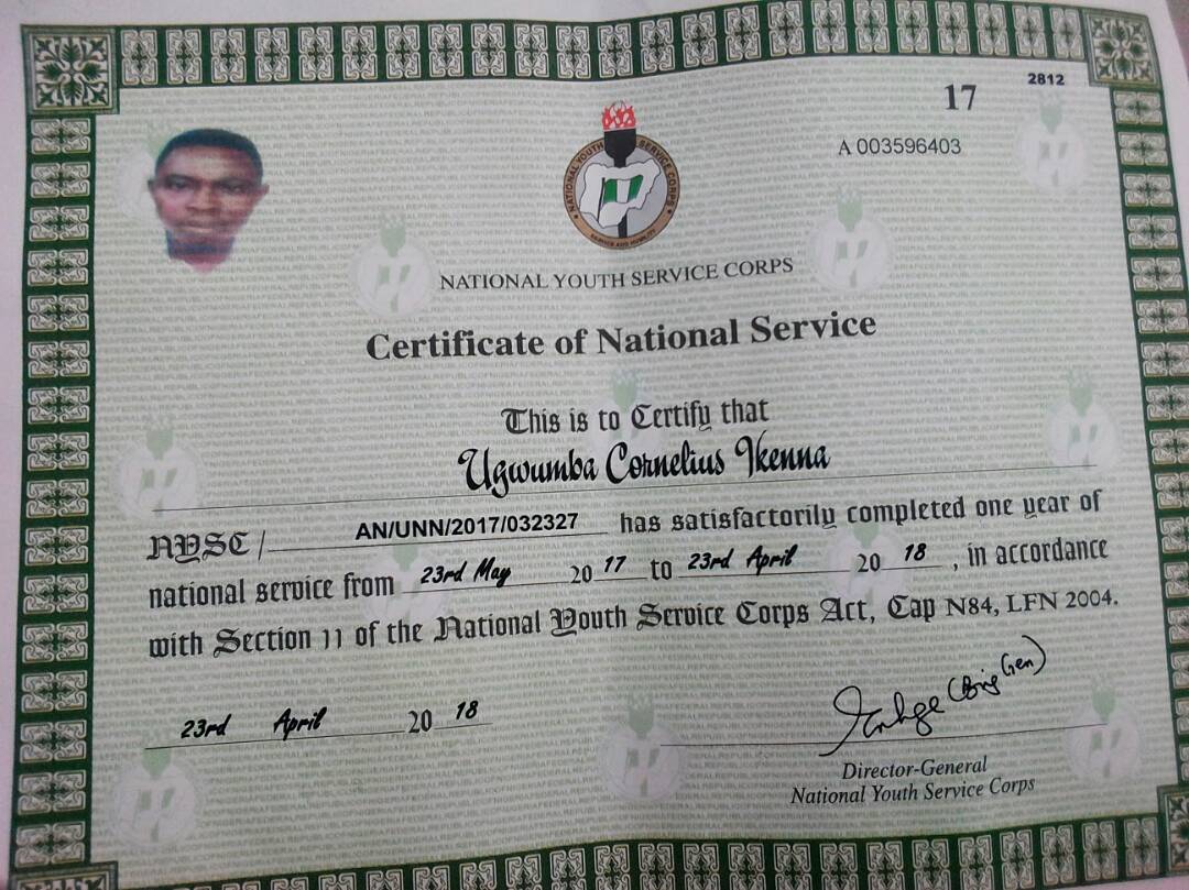 Lost But Found Nysc Discharge Certificate Nairaland General Nigeria