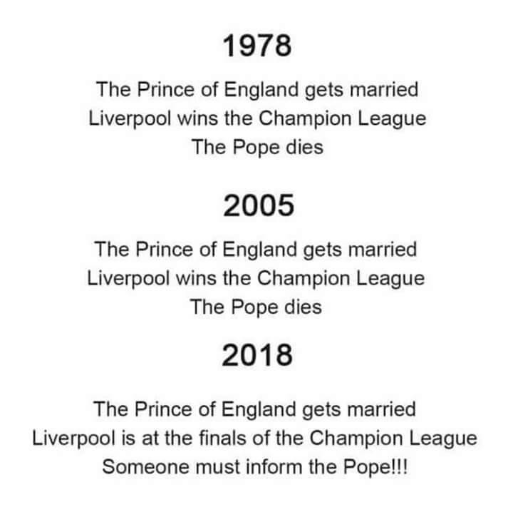 See The Coincidence Between Prince of England,Champions League, Liverpool,&  Pope - Sports - Nigeria