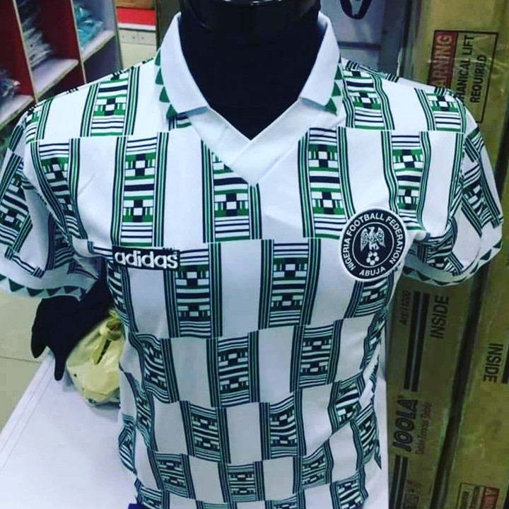 Vintage Super Eagles Of Nigeria USA 94 Jersey - Sports - Nigeria