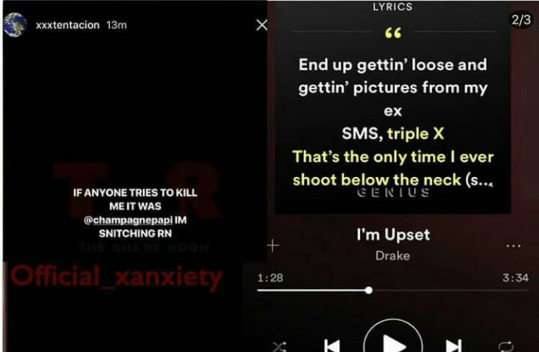 God's Plan Singer, Drake Accused Of Killing Xxxtentacion