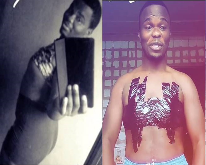 Nigerian Man With Boobs Finally Finds A Way To Hide Them From