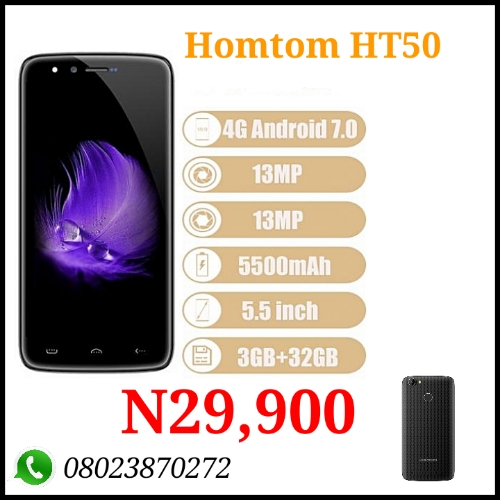 Brand New Homtom HT50 With 5000mah Battery At N29,900 - Technology Market -  Nigeria