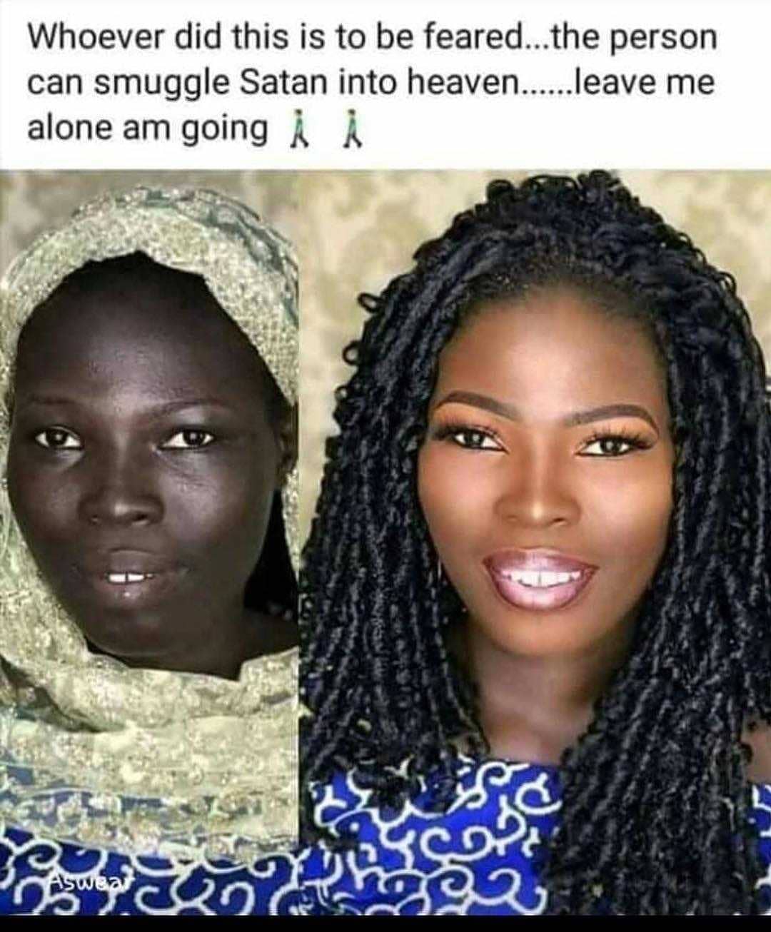 See How Makeup Transform This Black Hausa Woman - Celebrities - Nigeria