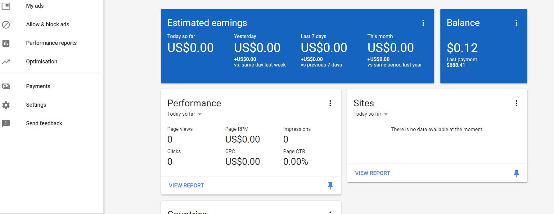 Adsense loading method