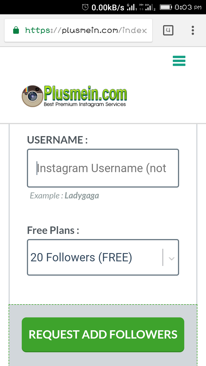 note you can try this again after 24 hours to get another 20 free followers - get free real instagram followers webmasters nigeria