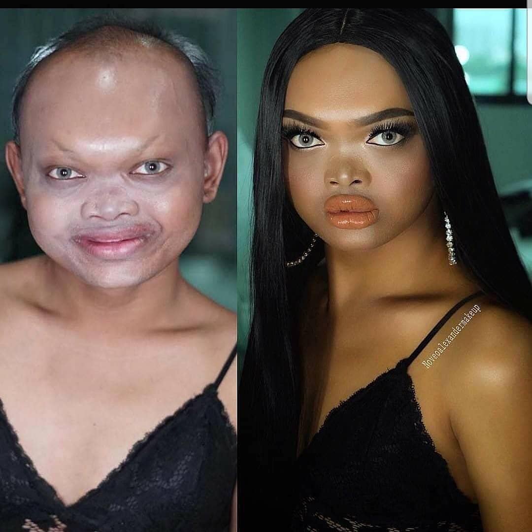 See This Makeup Transformation Of A Nigerian Lady - Celebrities - Nigeria