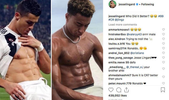 Jesse Lingard Trolls Cristiano Ronaldo On Instagram ...