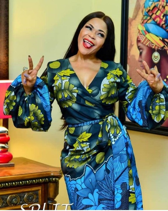 Shaffy Bello Wows In Ankara Wrap Dress - Celebrities - Nigeria