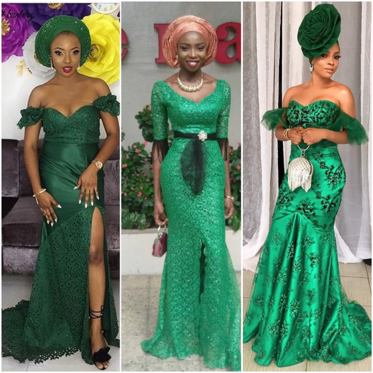 OWAMBE STYLES: Make them 'green with envy' in these green lace dress  styles! 