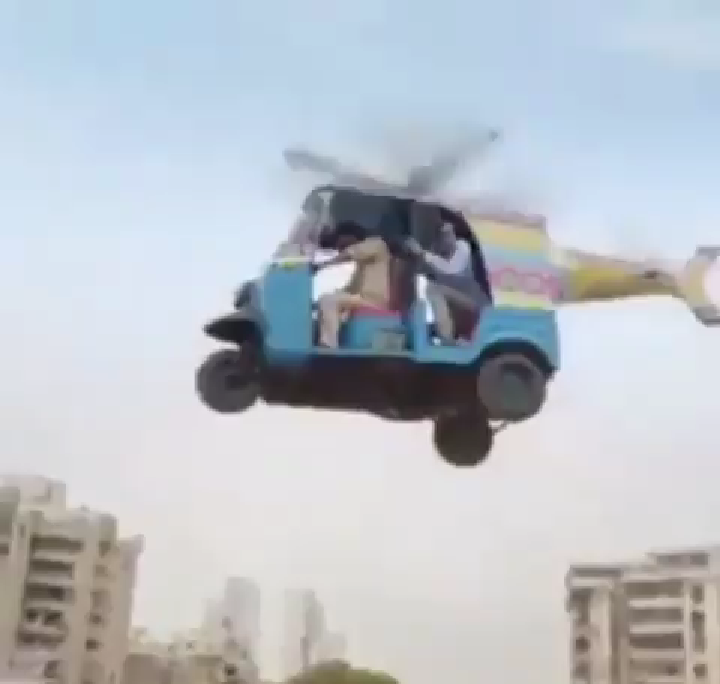 Flying Keke Maruwa Spotted In India, See Nigerian Reaction - Jokes Etc ...