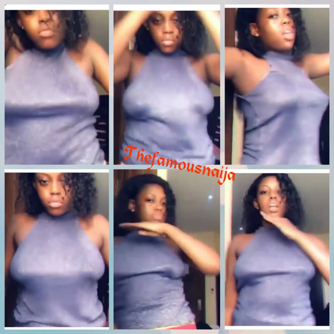 Nigerian lady declares herself a bad b!tch as she bares her boobs in see  through outfit