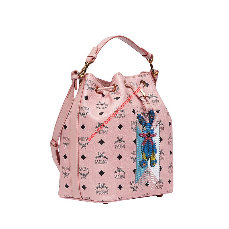 Mcm rabbit drawstring bag sale