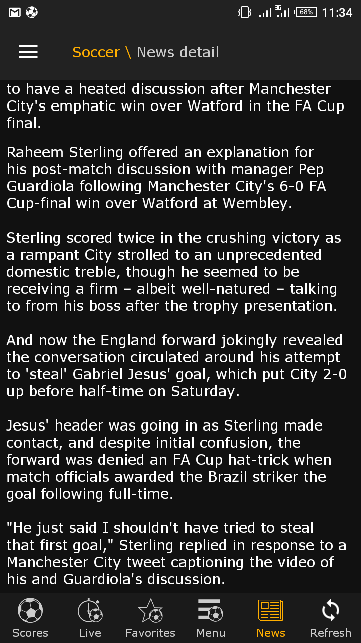 Guardiola Was Seen Coaching Raheem Sterling After Man City Have Won The