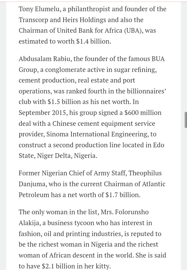 The Black Billionaires 2019 - Forbes - Business (10) - Nigeria