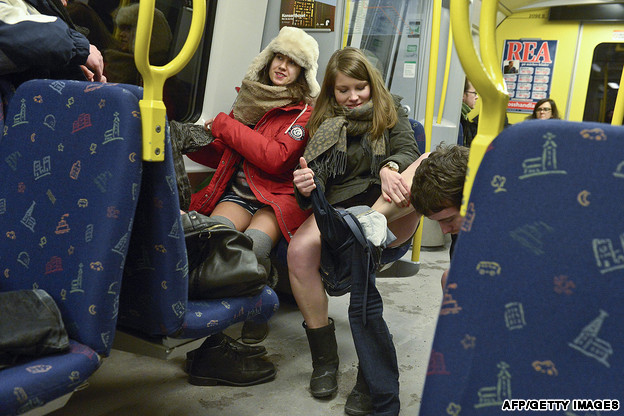 No Pants Subway Ride Proves Passengers Need Better Underwear - Fashion -  Nigeria