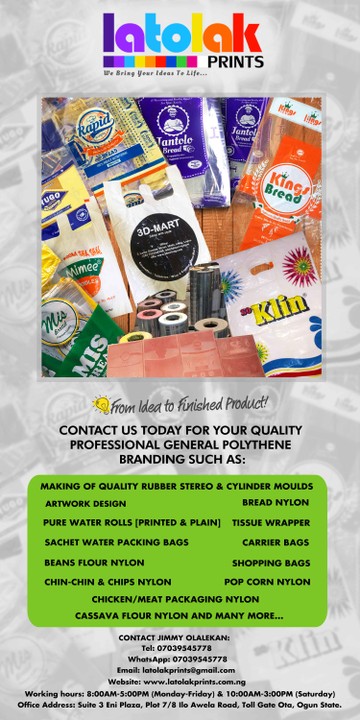 If You Are In Need Of Quality Nylon Printing, Please Look No Further -  Adverts - Nigeria