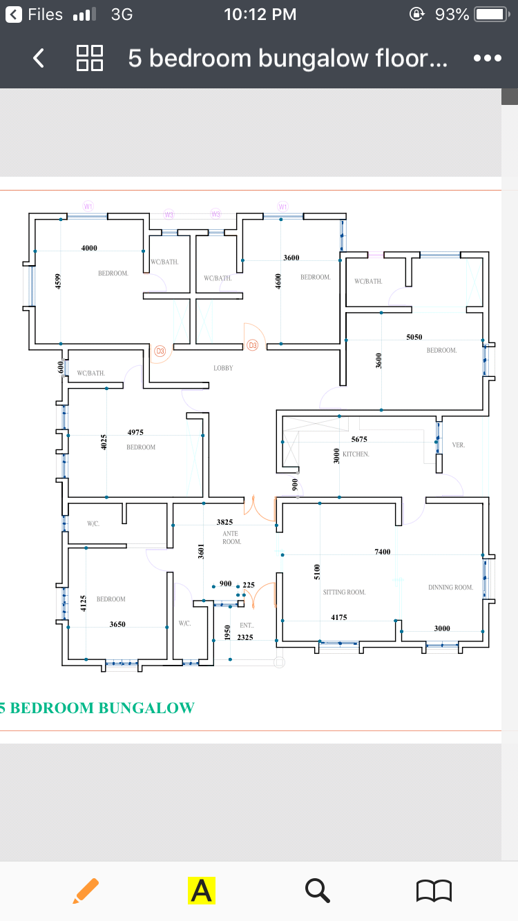 Free 5 Bedroom Bungalow Design and 3D For Nairalanders - Properties