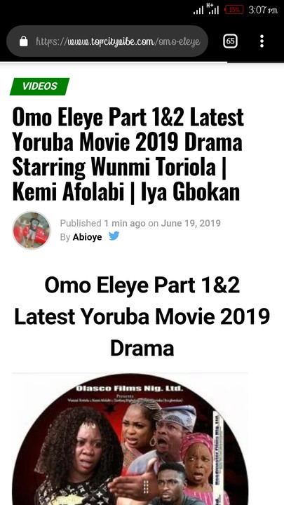 Omo Eleye Part 12 Latest Yoruba Movie 2019 Drama Starring