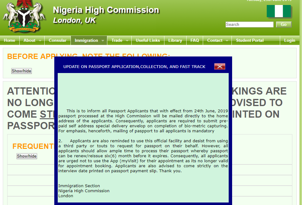 nigeria-high-commission-in-london-to-mail-passports-to-applicants