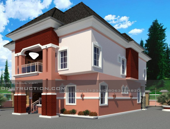 Nigerian HousePlan Design: 2bedroom, 3bedroom Duplex On Half Plot(pics