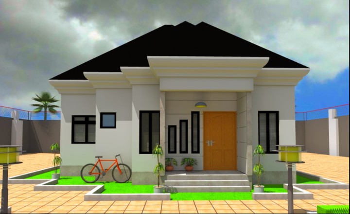 This Is An Architectural Design Of A 3bedrooms Bungalow, Estimate =6m