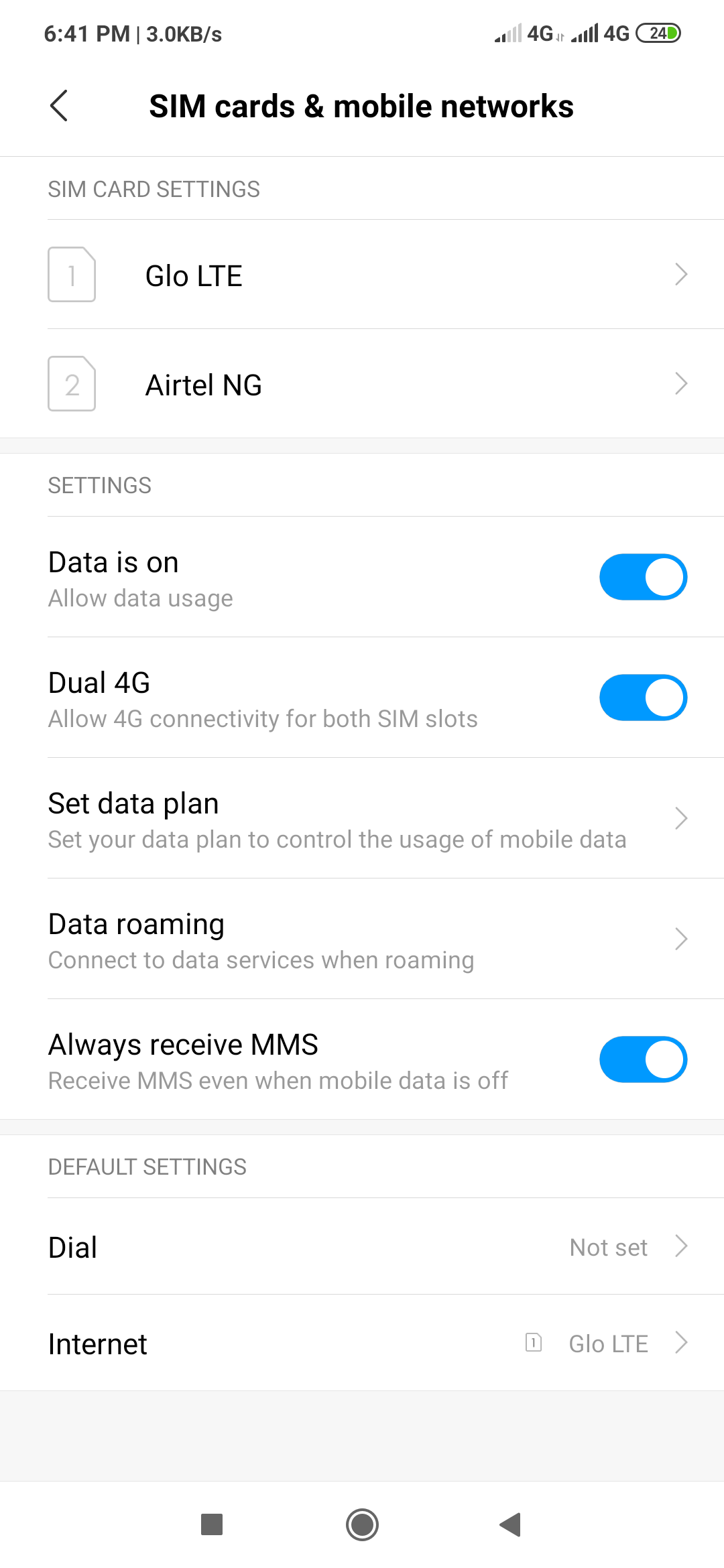 redmi note 7 ff setting